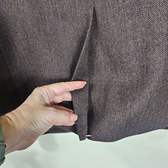 Lauren Ralph Lauren Mens Wool Blazer Brown Herringbone 2 Button Academia Sz 42S - Picture 4 of 9